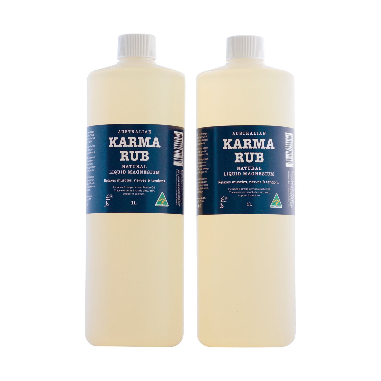 2 x 1 Litre Karma Rub Liquid Magnesium